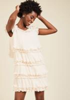  Ruffly Day Mini Dress In M