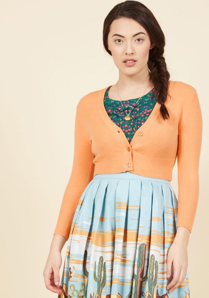  The Dream Of The Crop Cardigan In Apricot In 1x