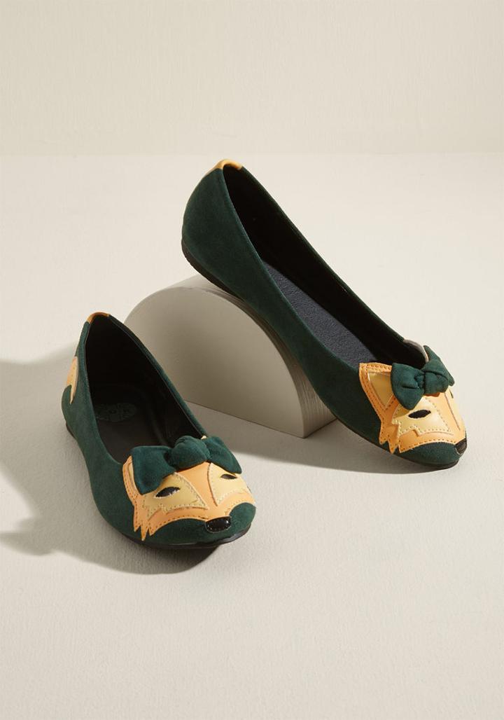 Modcloth Clever So Sweet Flat In Forest In 11