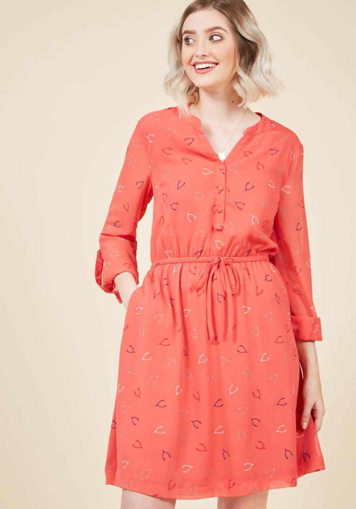  Effortless On Arrival Shirt Dress In Birds In Xs