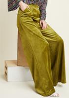 Modcloth Guiding Glow Wide-leg Velvet Pants In Xxl