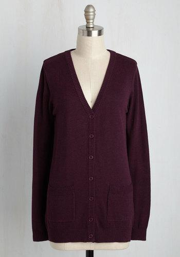 Have A Good Knit Cardigan In Mulberry In Xs