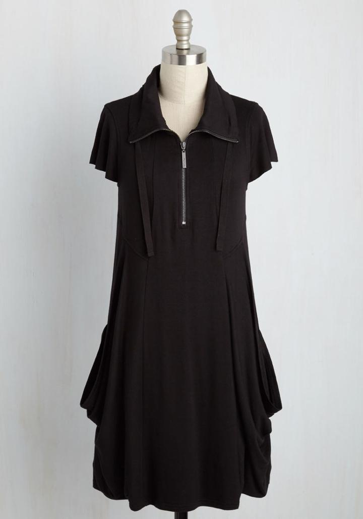  Fresh Flow Knit Dress In Black In S