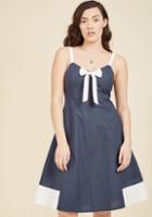  Yours To Adore Midi Dress In Navy In 1x
