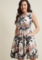 Closetlondon Closet London Fluttering Romance A-line Dress In Muted Bloom In 8 (uk)