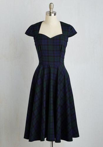 Hellbunnylondonpopsoda Dean's List Diva Dress In Navy Plaid