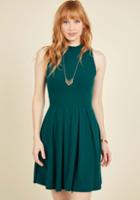 Modcloth Seeking Regal Advice A-line Dress In Forest