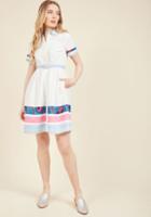 Modcloth Exceptional Update Shirt Dress In Ikat In 3x