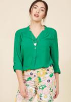 Modcloth Pam Breeze-ly Tunic In Green