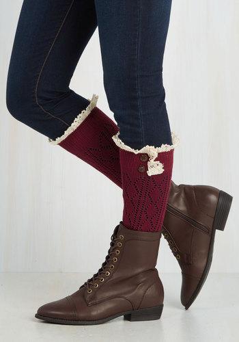 Anaaccessoriesinc Overheard In Williamsburg Boot Cuffs In Burgundy
