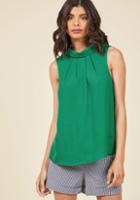 Modcloth Stylized Supervisor Sleeveless Top In L