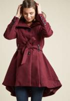Stevemadden Winterberry Tart Coat In Berry In Xs