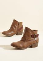 Blowfish Uptown Trot Ankle Bootie In Brown In 7