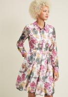 Modcloth Long Sleeve A-line Shirt Dress With Pockets In 1x