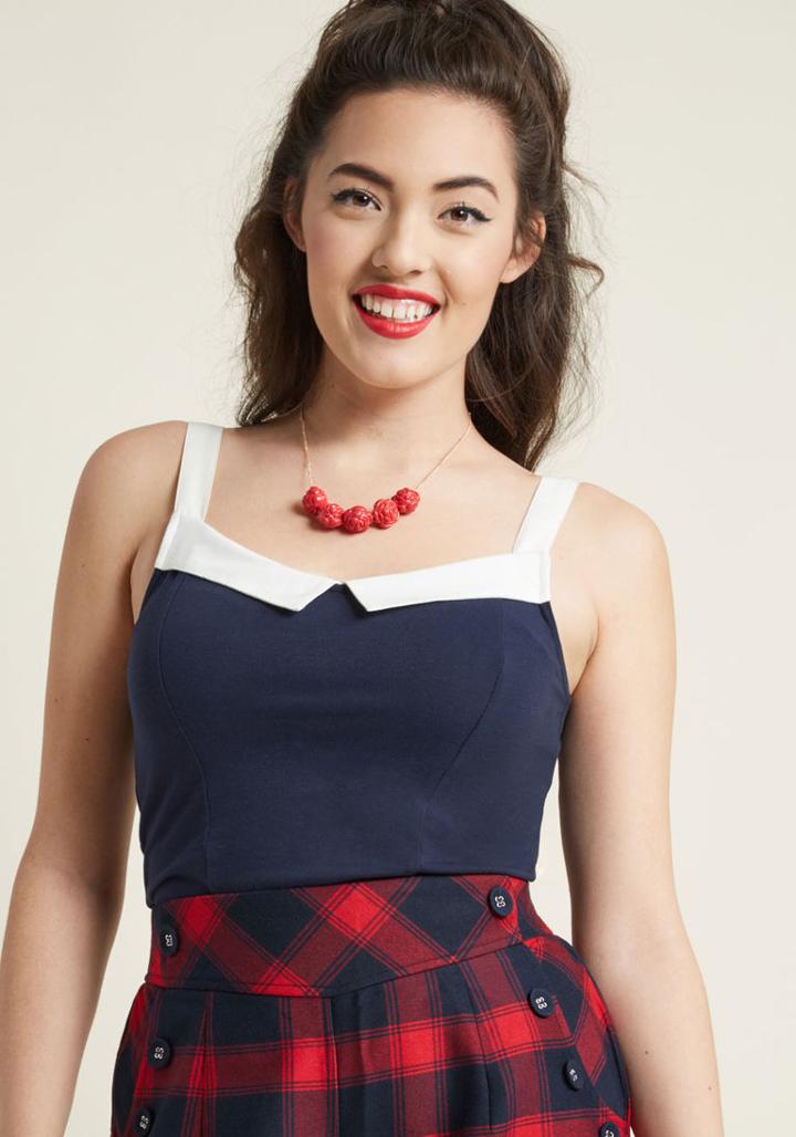 Modcloth Nostalgic Wishes Tank Top In Xl