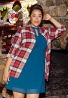  Stick To The Flannel Button-up Top In Red In Xs