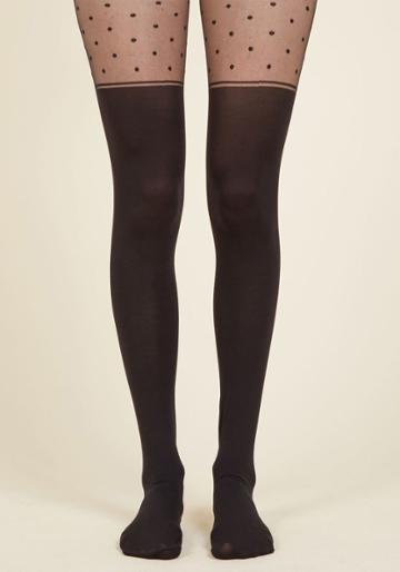 Modcloth Dotted On The Scene Tights