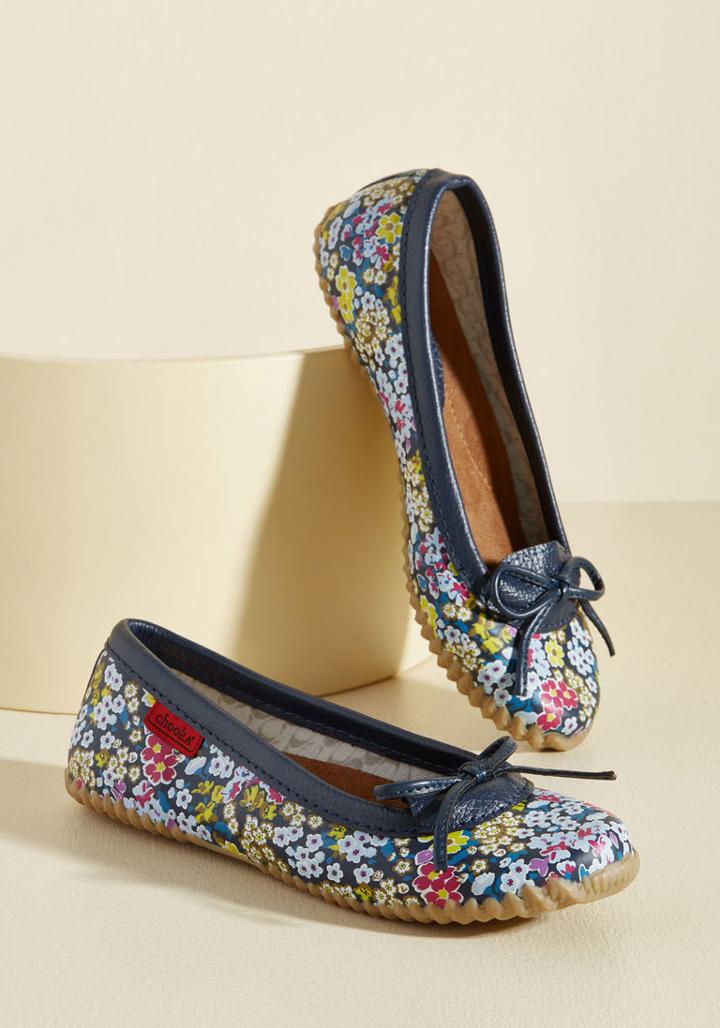 Modcloth Back In A Splash Rain Shoe In Botanical Blue