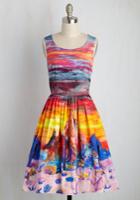 Painted Love A-line Dress In Xxs