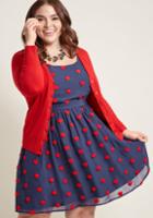 Modcloth A-line Dress With Pockets And Heart Appliques In 1x