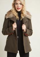 Modcloth Equally Intriguing Coat In L