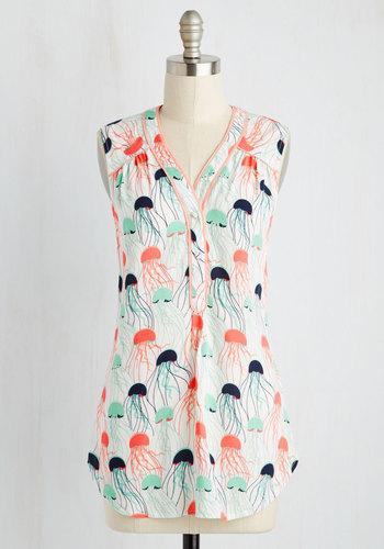 Jantexinternationallimited Cafe Au Soleil Top In Jellyfish