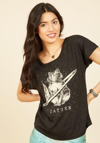 Cat's Outta This World T-shirt In Xs