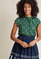 Modcloth Up, Up, And Amaze Top In Deer In 10 (uk)