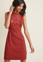 Modcloth Embroidered Bodice Sheath Dress In 4x