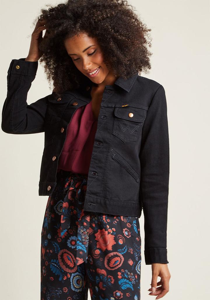 Wrangler Wrangler Dependable Denim Jacket In Black In Xl