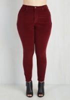 Angryrabbit Major Cord Progression Pants In Burgundy - 1x-3x