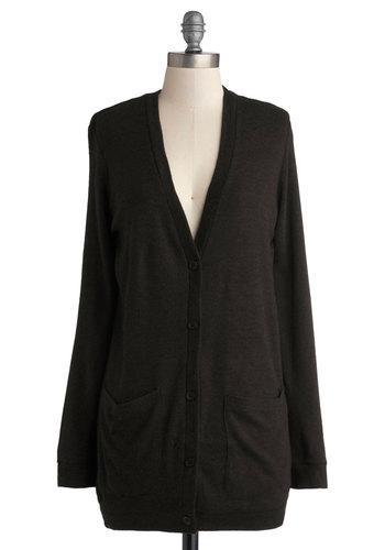 Modcloth Take Your Term Cardigan In Black