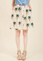 Modcloth Palm And Collected Mini Skirt