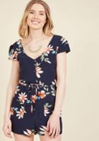  Urban Park Spark Floral Romper In Xs