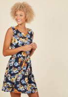  Next Up, Nashville A-line Dress In Navy Blossoms In 1x