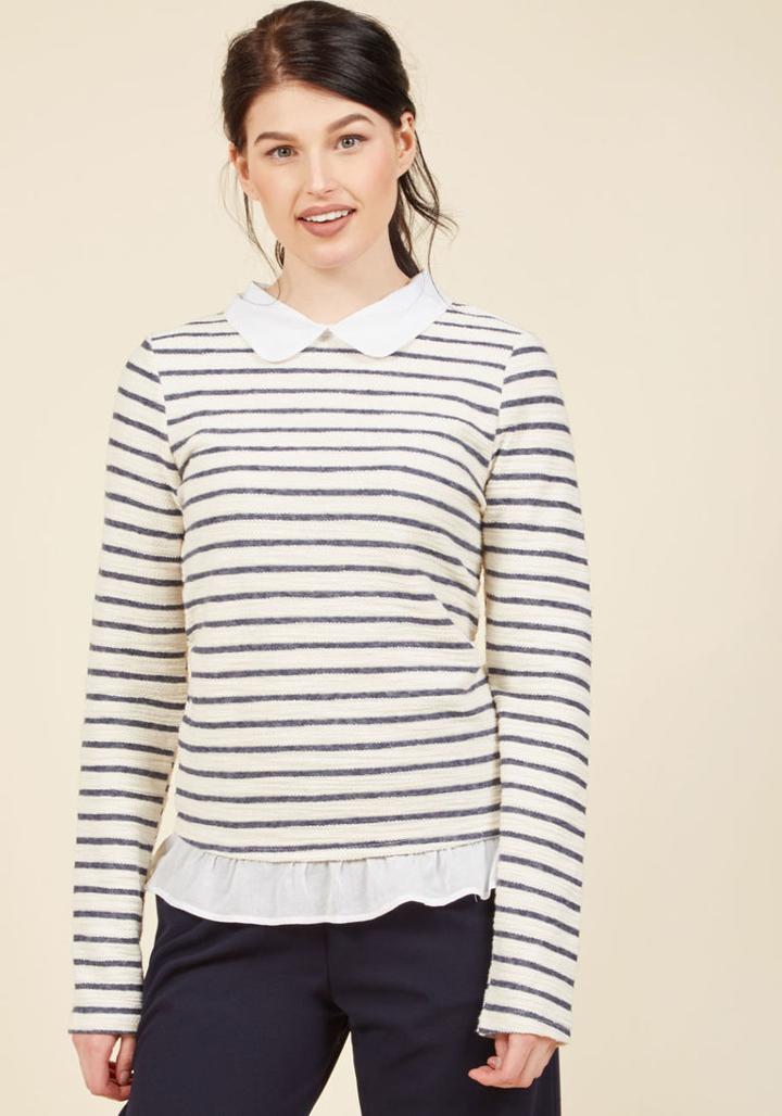 Modcloth Enterprising Exec Striped Top