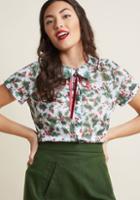 Hellbunny Hell Bunny Holly Gee Whiz Button-up Top In S