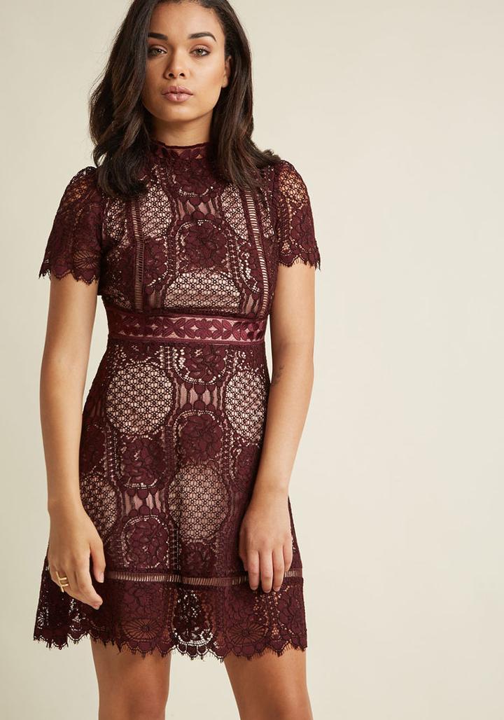 Bbdakota Evocative Appeal A-line Lace Dress In 8