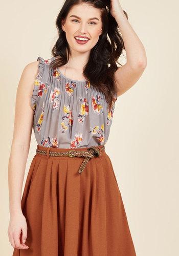  Carefree Coach Sleeveless Top In Smoke In L