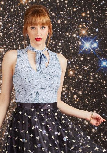  Bold-faced Tie Tank Top In Astrology In Xxs