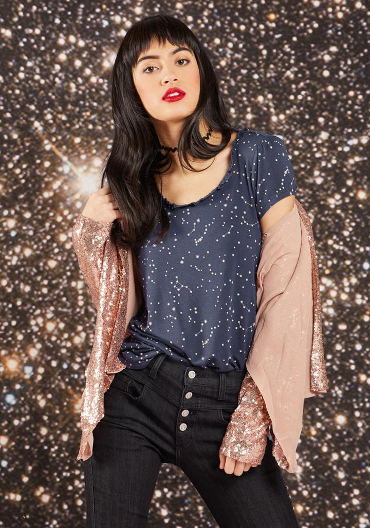 Modcloth Everyday Optimism T-shirt In Constellations
