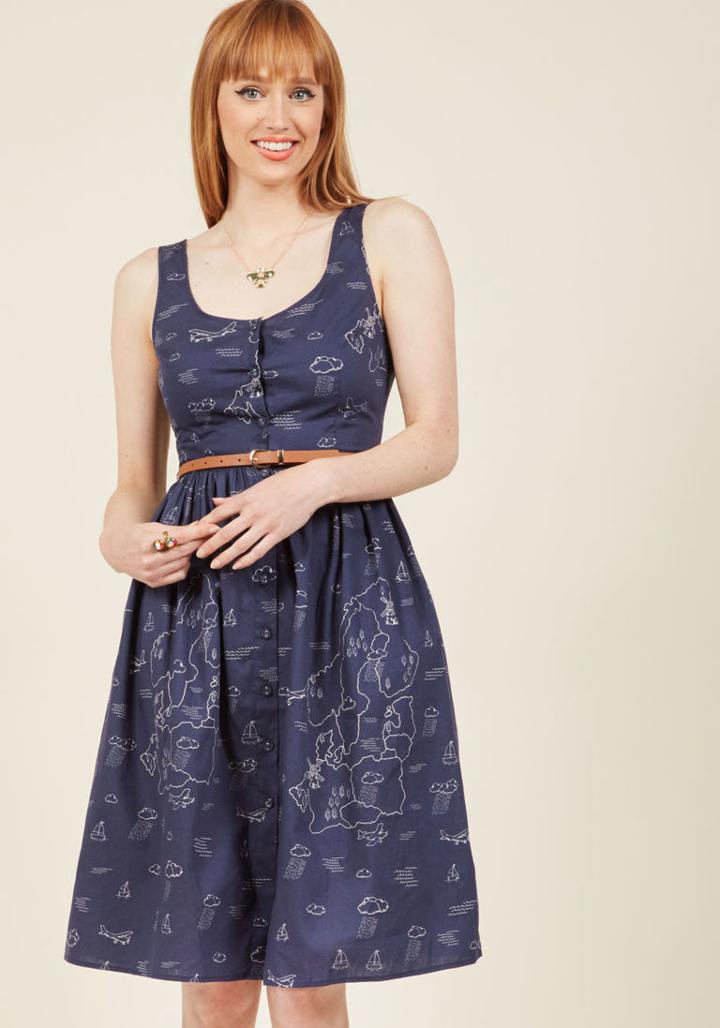 Sugarhillboutique Scandinavian Appreciation Midi Dress In 14 (uk)