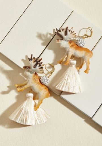 Lenoradame Lenora Dame Reindeer Drop Earrings