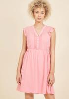 Modcloth Expert In Your Zeal A-line Dress In Rose In L