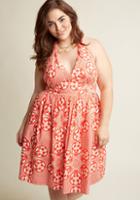 Modcloth Haute Happenstance Fit And Flare Dress In Ladybug In 4x