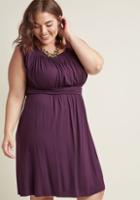 Modcloth I Love Your Jersey Dress In Plum In S