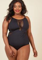 Modcloth Mix And Mesh One-piece Swimsuit - 16-22