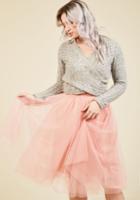 Modcloth It's Never Tulle Late A-line Skirt In S