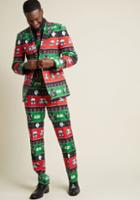 Modcloth Empire On All Cylinders Men's Suit In Fair Isle In 42