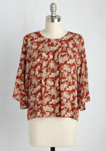 Ode To Dress Code Floral Top In L